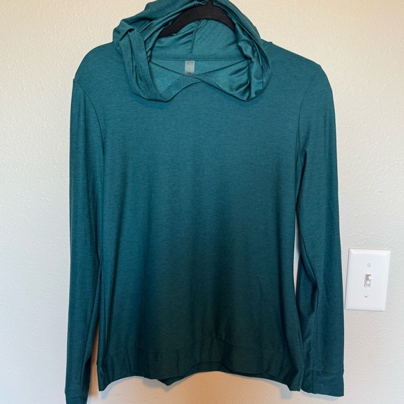 Beyond Yoga Tops - Beyond Yoga Long Sleeve Hooded Teal Pullover Buttery Soft Size Small